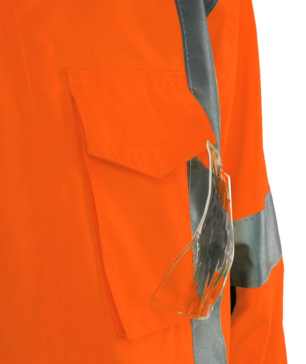 431STOB Safety Jacket: Hi-Vis Parka Coat: Breathable Waterproof Hooded: 2-Tone Orange