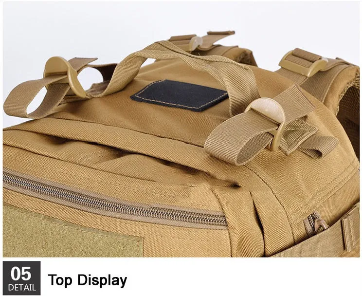 50L Military MOLLE Tactical Army Backpack with Waist Strap