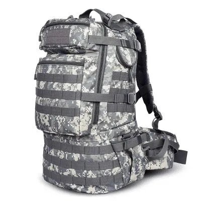 50L Military MOLLE Tactical Army Backpack with Waist Strap