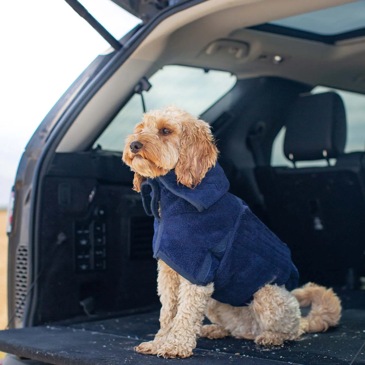 Bamboo Drying Coat in Navy by Lords & Labradors