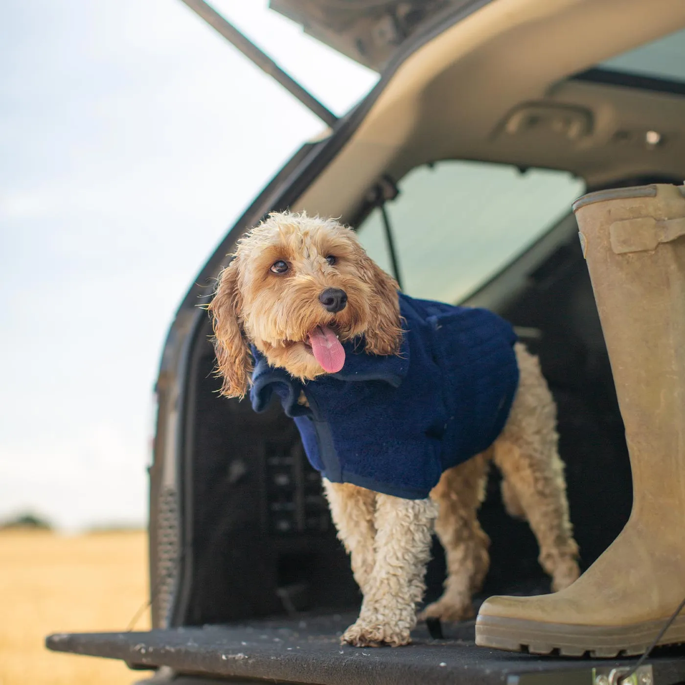 Bamboo Drying Coat in Navy by Lords & Labradors