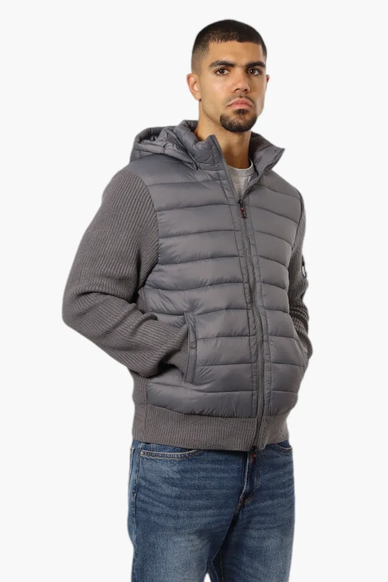 Canada Weather Gear Hooded Sweater Knit Lightweight Jacket - Grey