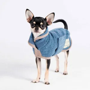 Classic Dog Drying Coat in Blue by Ruff and Tumble