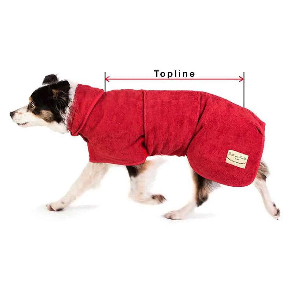 Classic Dog Drying Coat in Blue by Ruff and Tumble