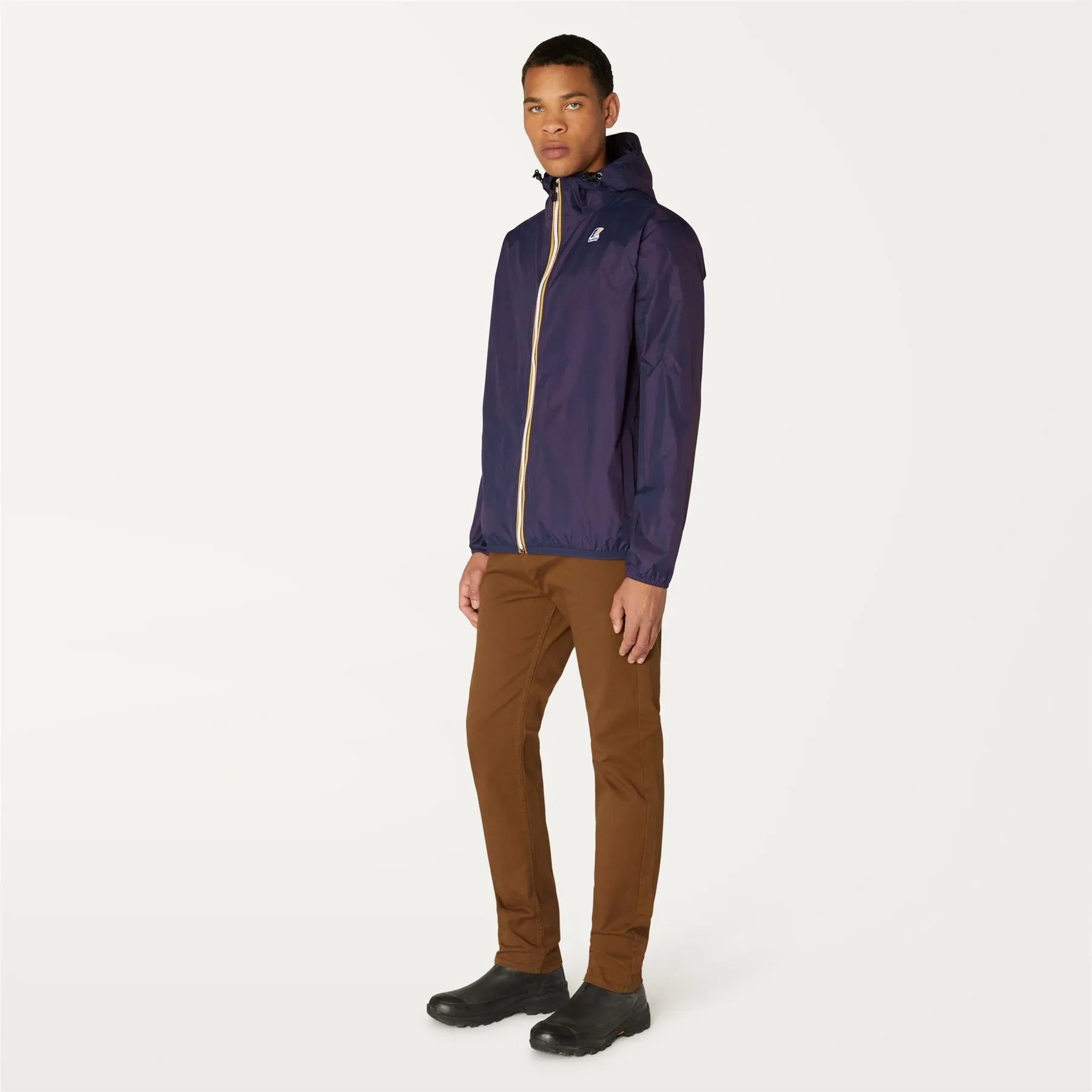 Claude - Unisex Packable Full Zip Waterproof  Rain Jacket in Violet