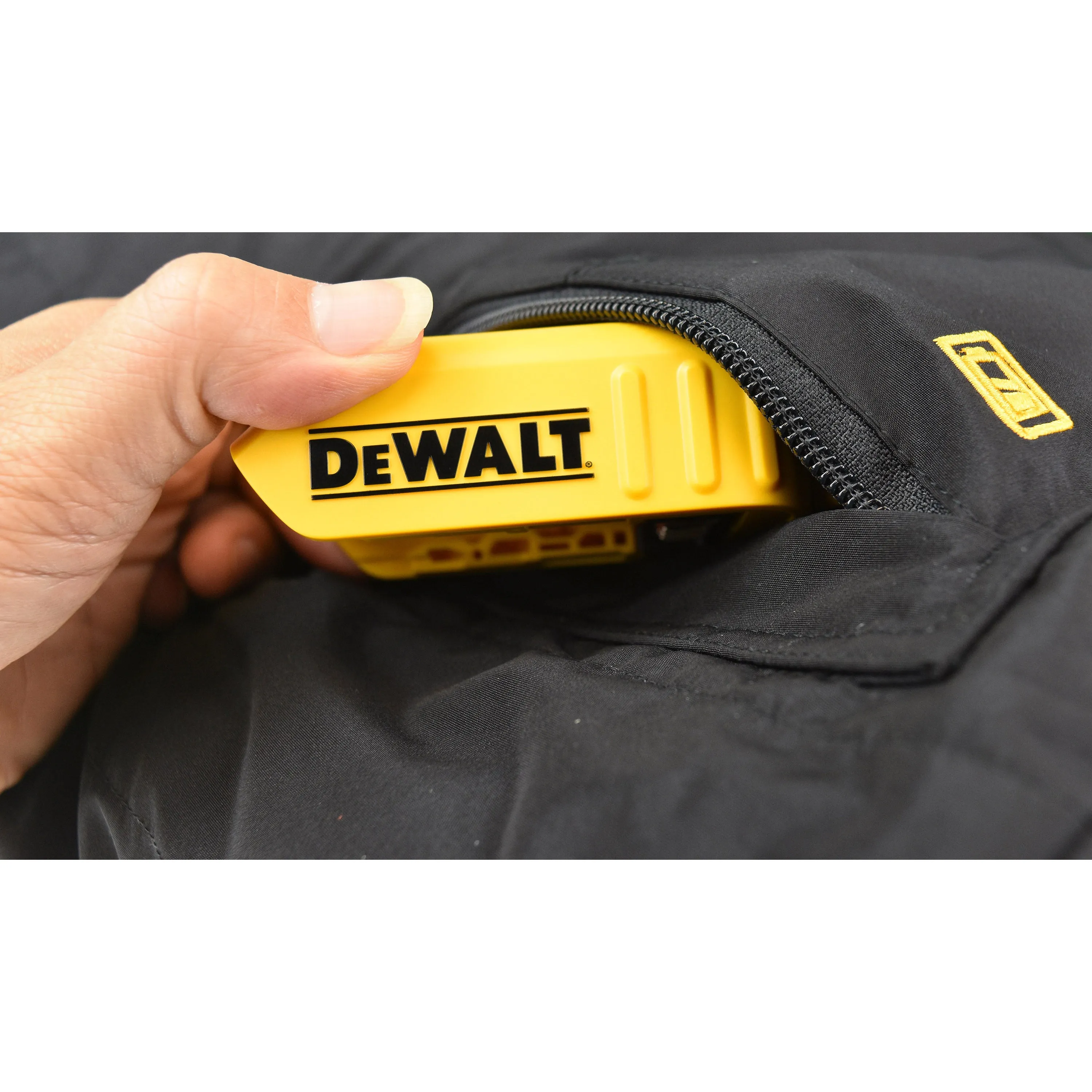 DeWalt DCHJ072B Black Lightweight Soft-Shell Heated Jacket, (Bare)