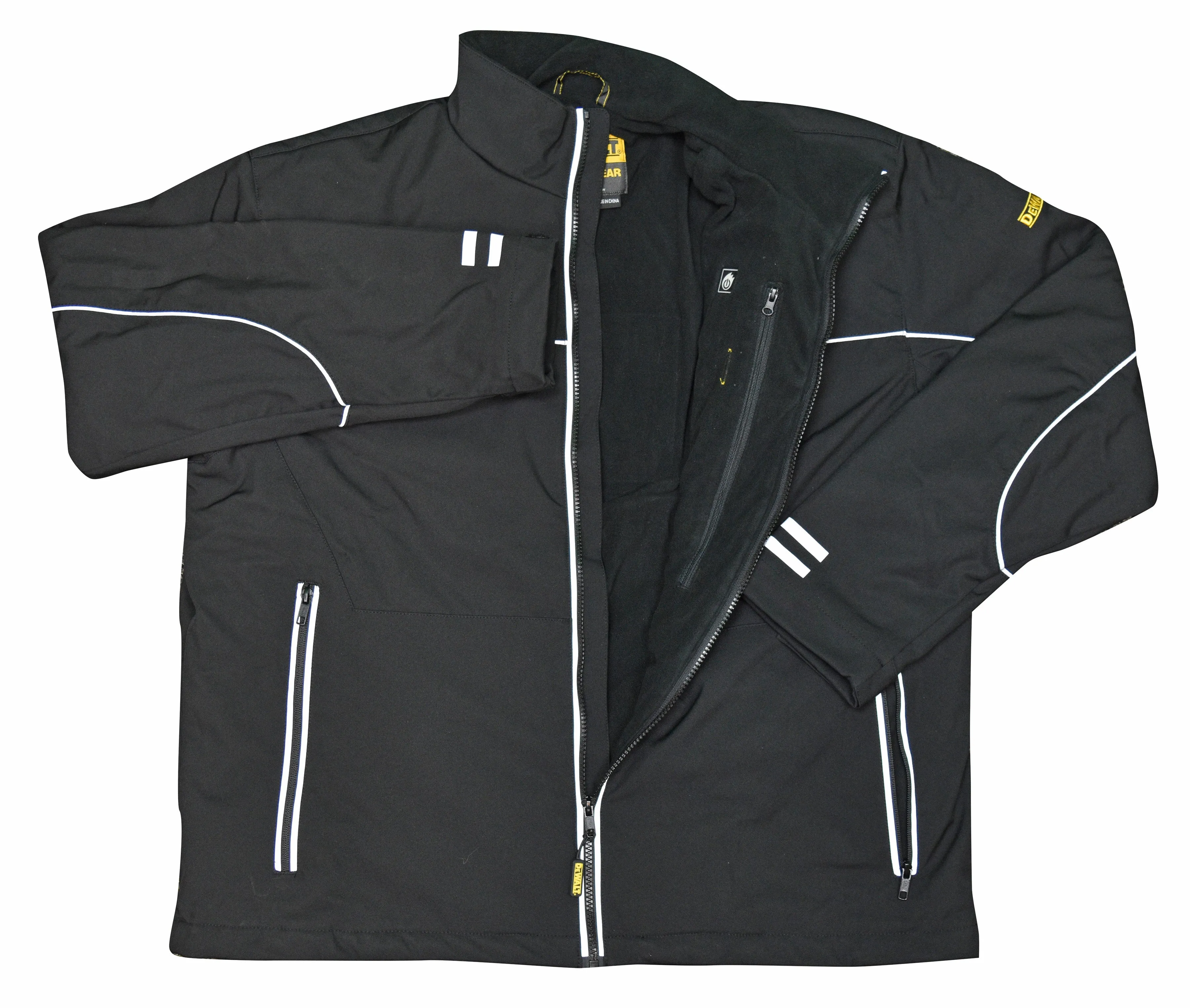 DeWalt DCHJ072B Black Lightweight Soft-Shell Heated Jacket, (Bare)