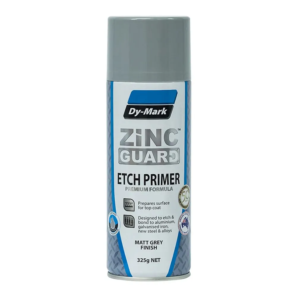 DY-MARK Zinc Guard Etch Primer 325g Grey Spray Paint Aerosol