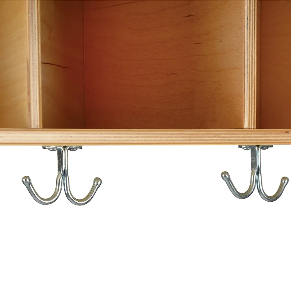 Eco-Friendly Wall Mount Cubbie Unit with Coat Hooks & Storage