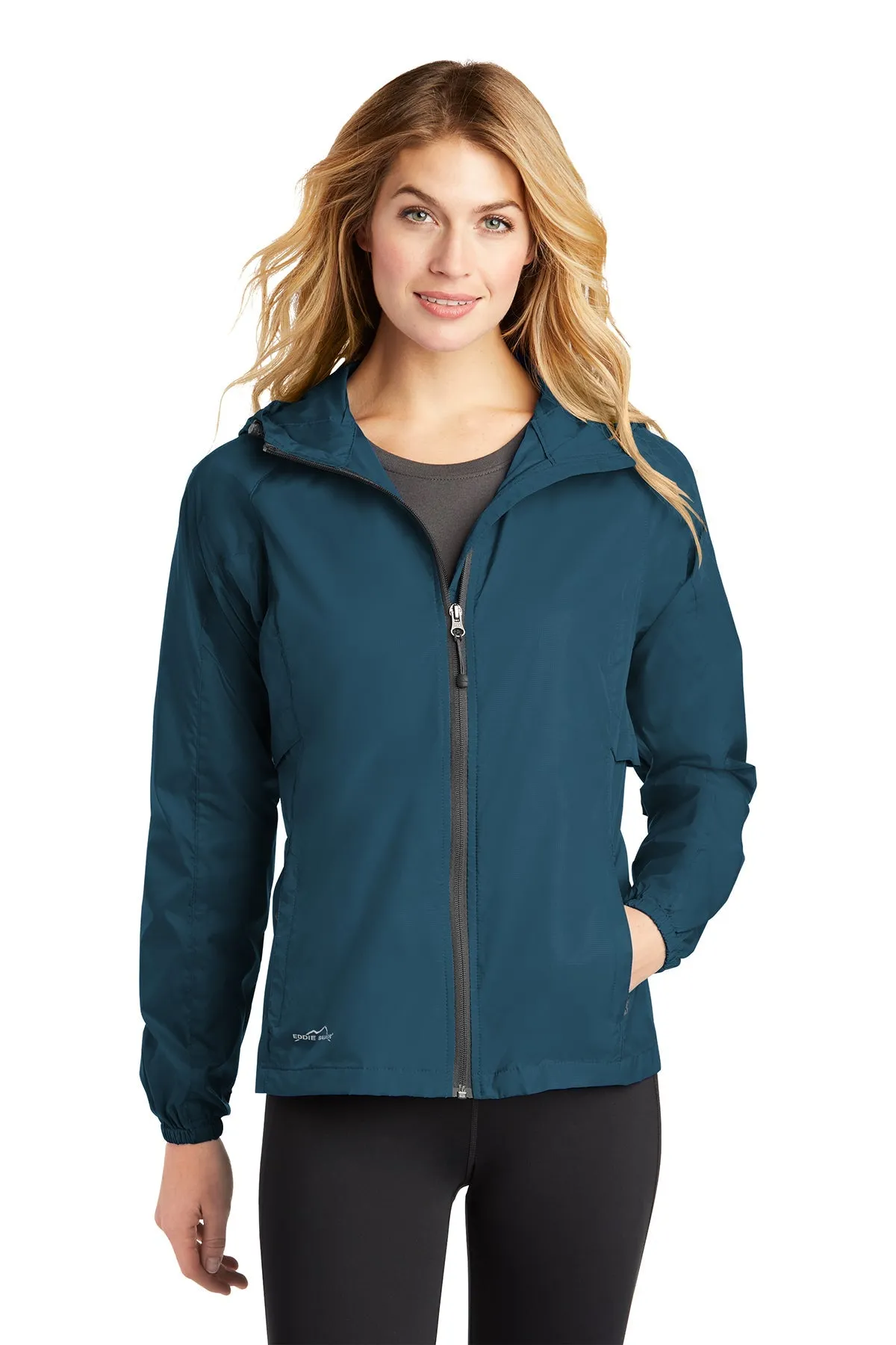 Eddie Bauer Ladies Custom Packable Wind Jackets, Adriatic Blue