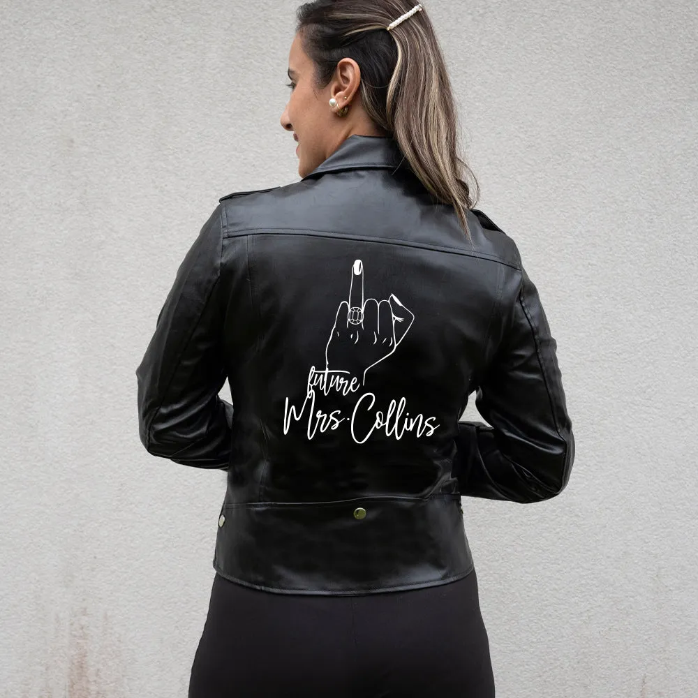 (Faux Leather) Custom Mrs Leather Jackets