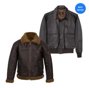 Heavy Leather Flight Jackets Vintage