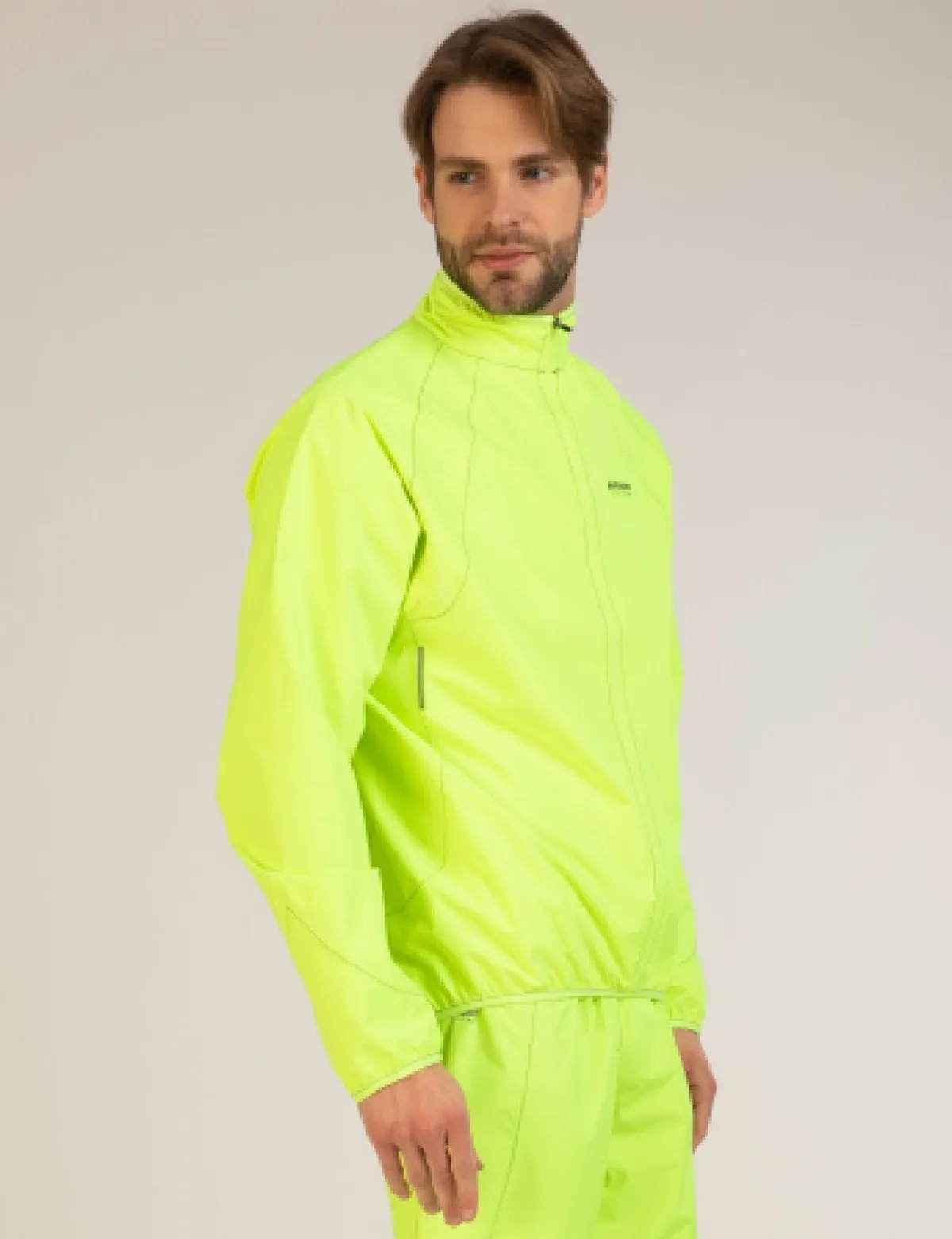 Herren Regenjacke - Fahrradjacke Comfort Line Neon