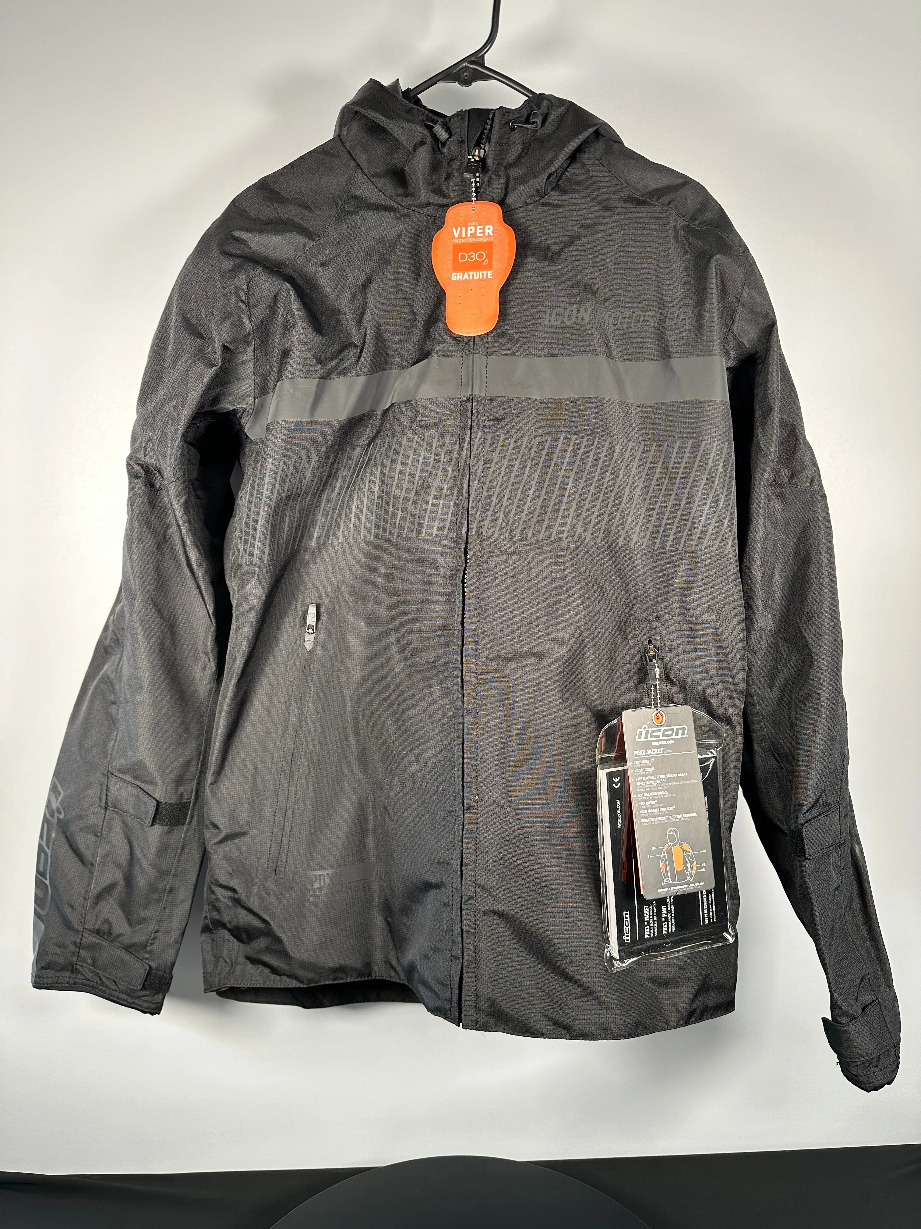 Icon PDX3 Jacket - Black - Size Medium - OPEN BOX