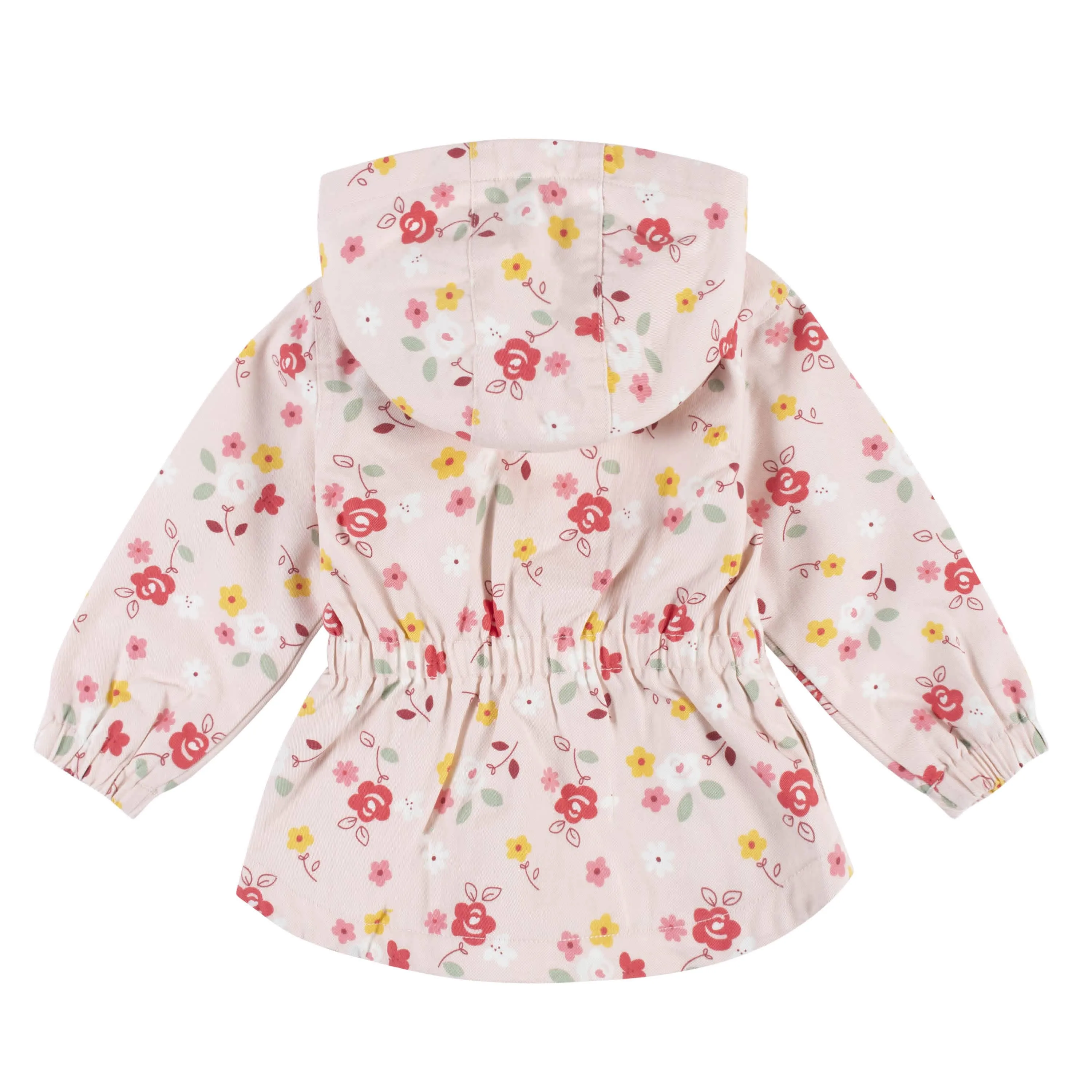 Infant & Toddler Girls Floral Hooded Cotton Twill Utility Jacket