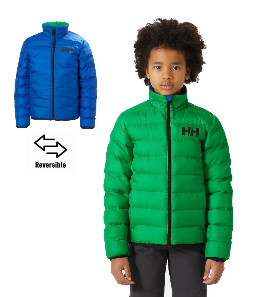 JUNIOR MARKA REVERSIBLE INSULATOR JACKET - BRIGHT GREEN - AGES 8 TO 10