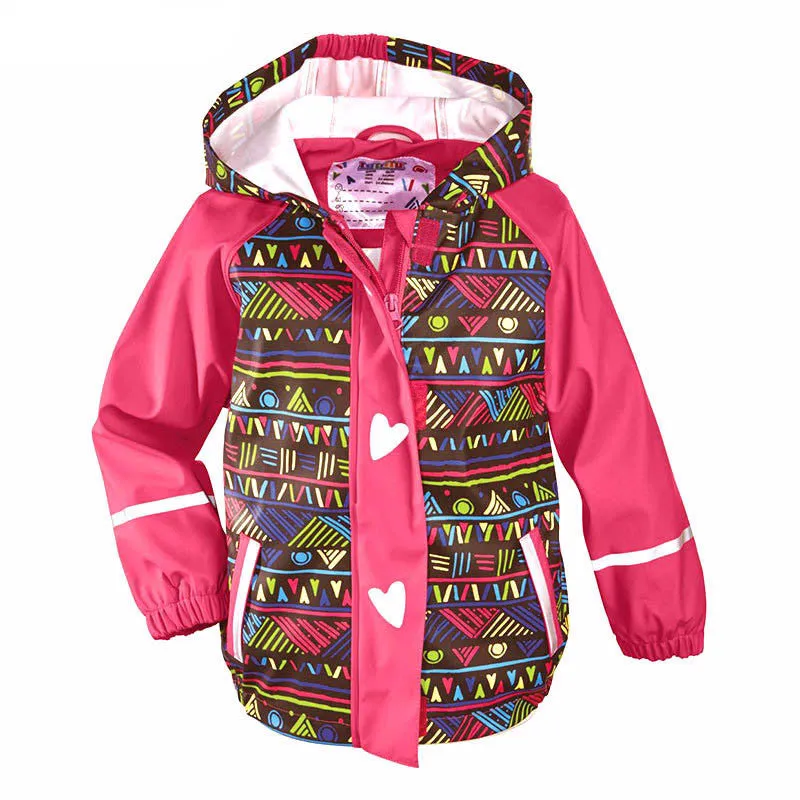 Kids Mountain Jackets Cartoon Print Waterproof Hooded Coat for Girls & Boys - Free Shipping to N.A.