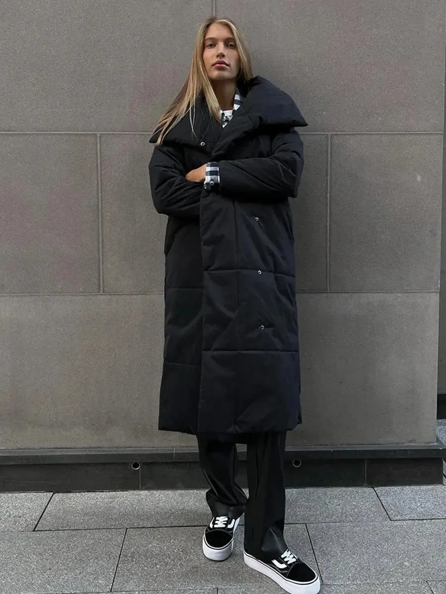 Loose Warm Long Cotton Coat Jacket