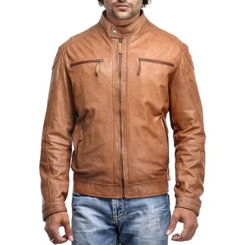 Men Biker Leather Jackets: Rohnny