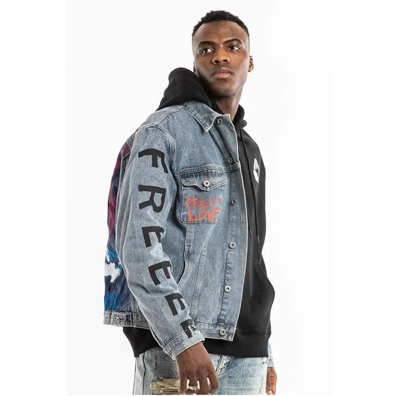 Men's Graffiti Jeans Jacket