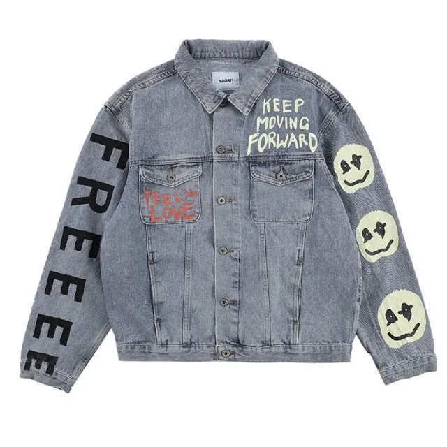 Men's Graffiti Jeans Jacket