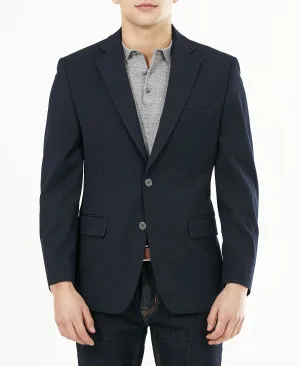 Michael Kors Men's Solid Stretch Modern Fit Blazer, Blue