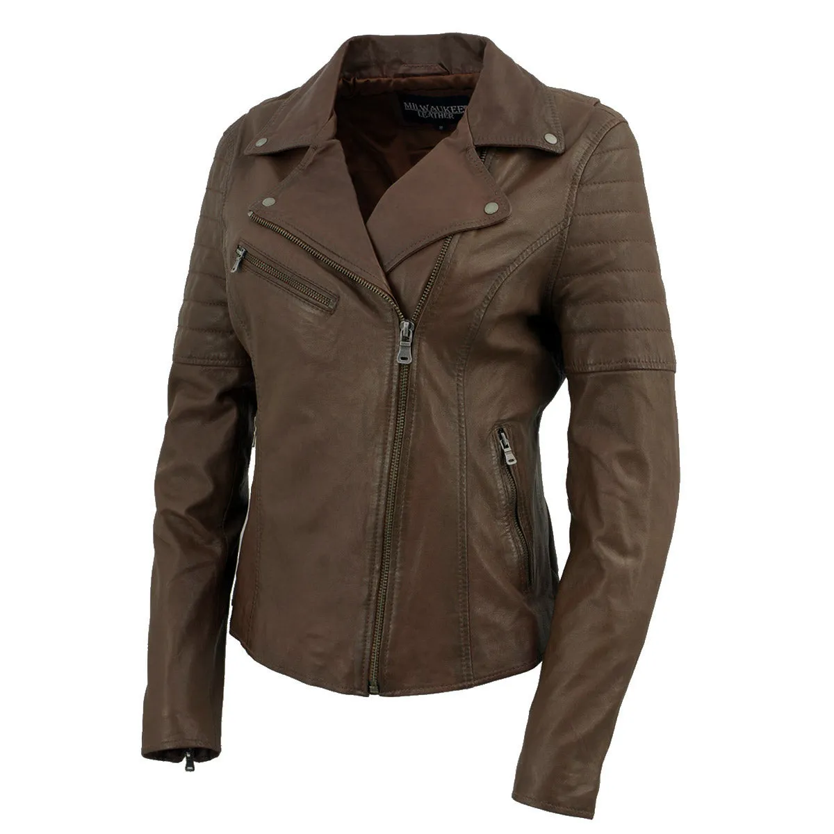 Milwaukee Leather Brown Vintage Motorcycle Inspired Vegan Tan Fashion