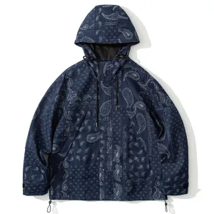 Paisley Hooded Denim Jacket