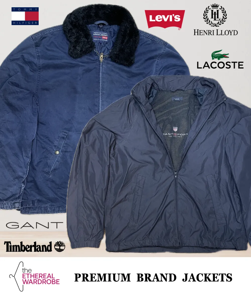 Premium Brand Light Zipper jackets including Levis, Gant, Lacoste & Tommy Hilfiger