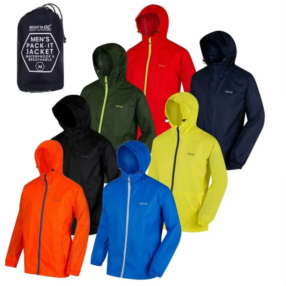 Regatta Mens Waterproof Pack It Jacket with Bag