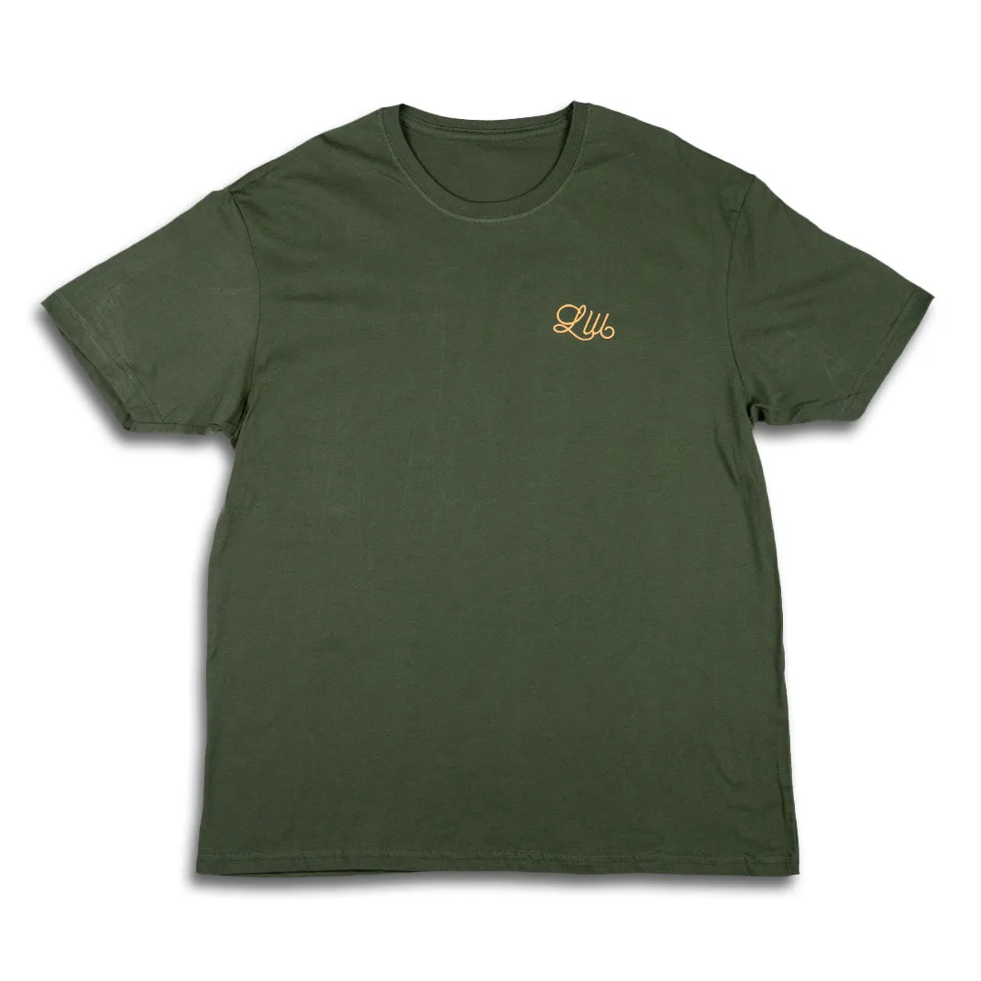 SINCE 1987 TEE SHIRT-OLIVE GREEN