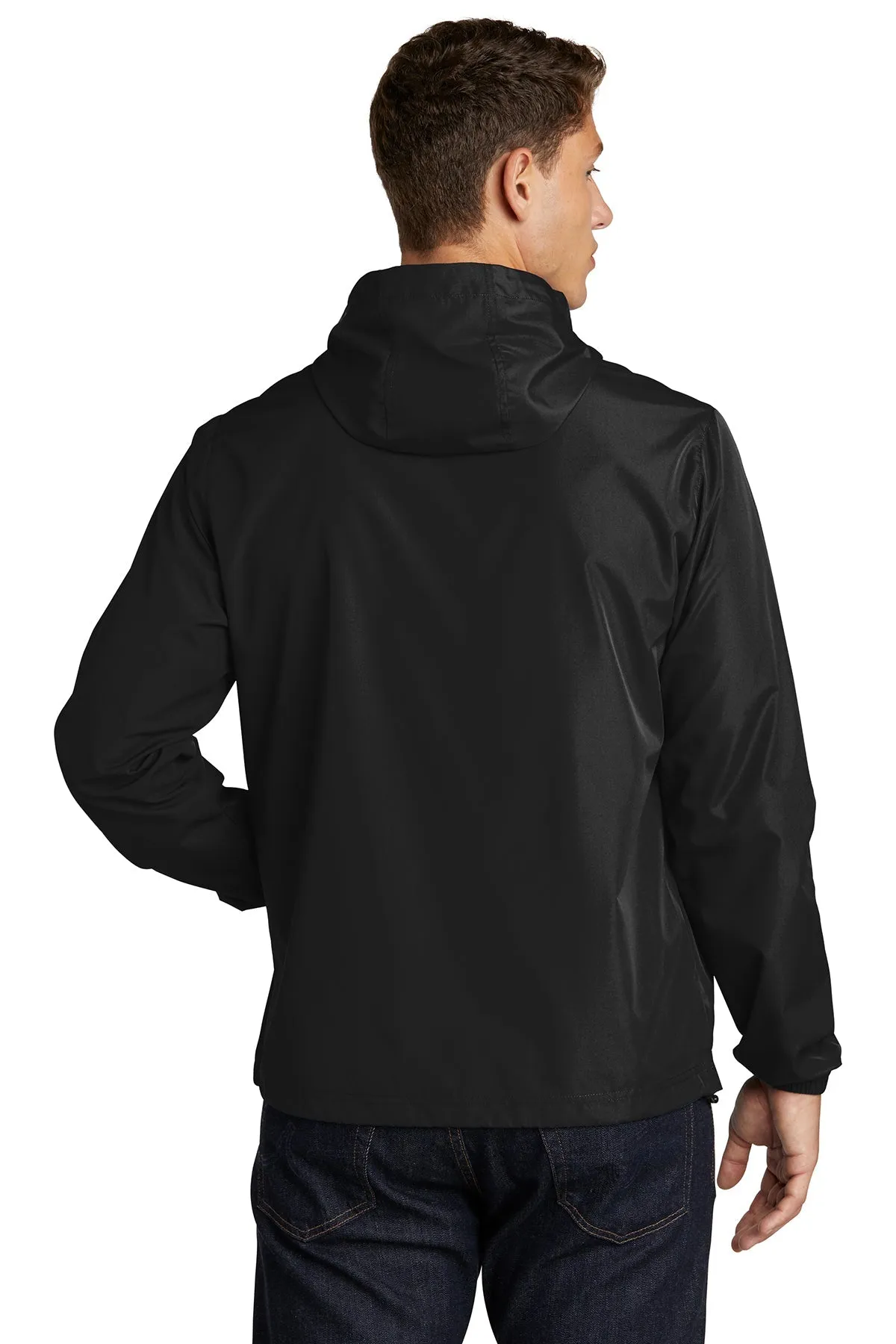 Sport-Tek Packable Custom Anorak Jackets, Black