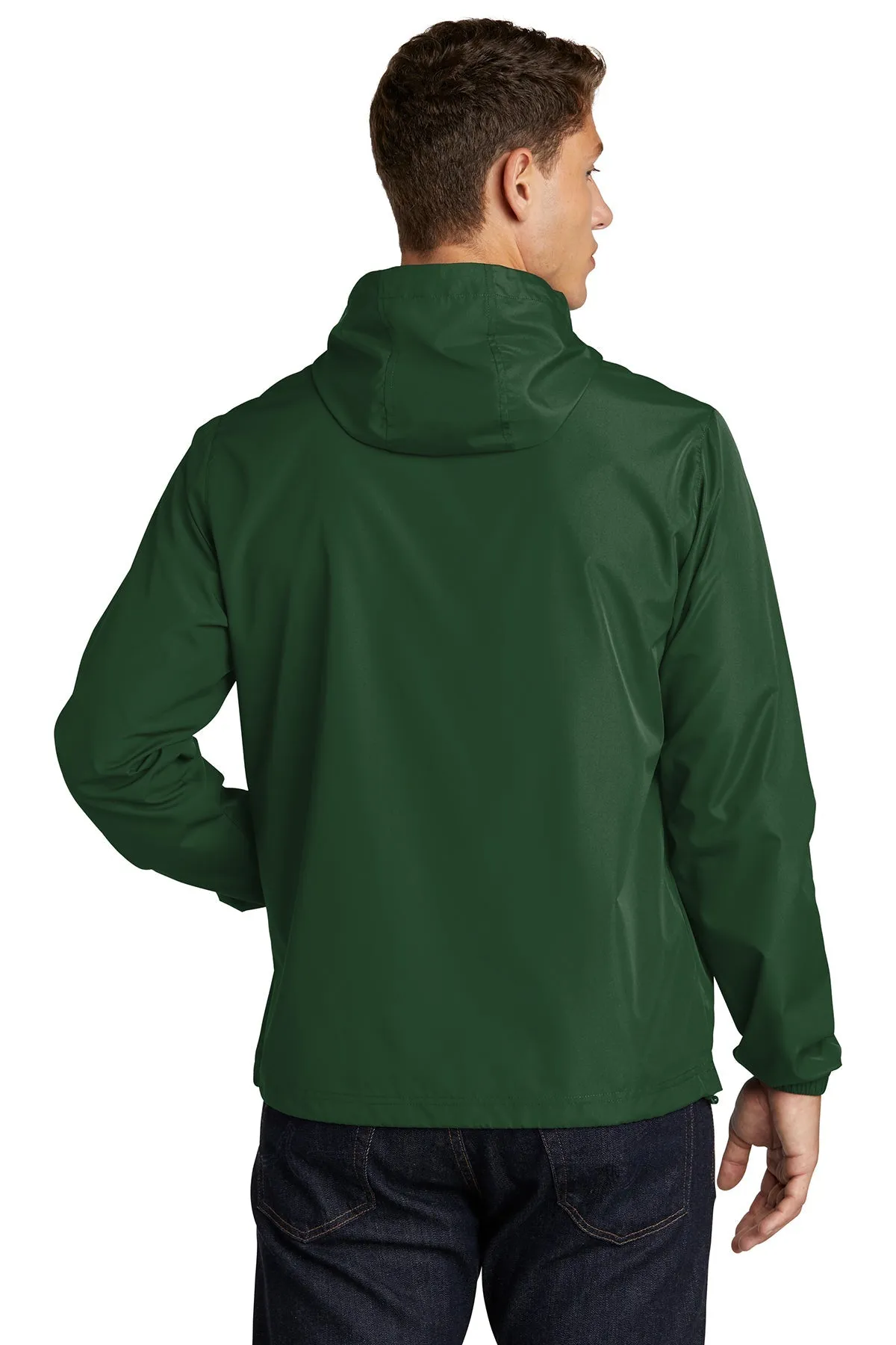 Sport-Tek Packable Custom Anorak Jackets, Forest Green