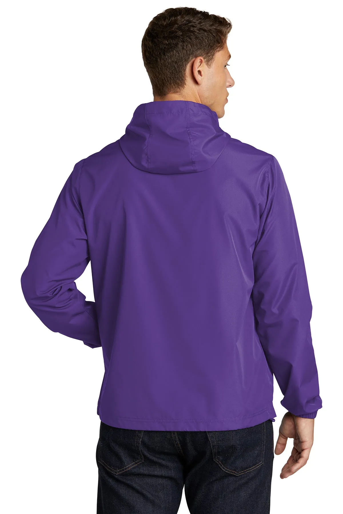 Sport-Tek Packable Custom Anorak Jackets, Purple