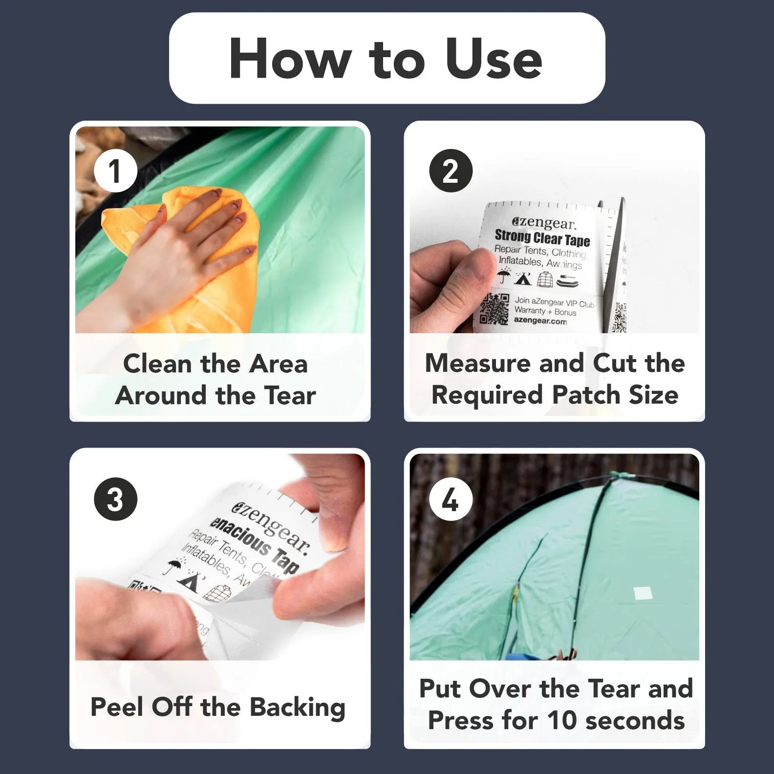 Strong Clear Tape for Tent Repair | Waterproof, Tenacious