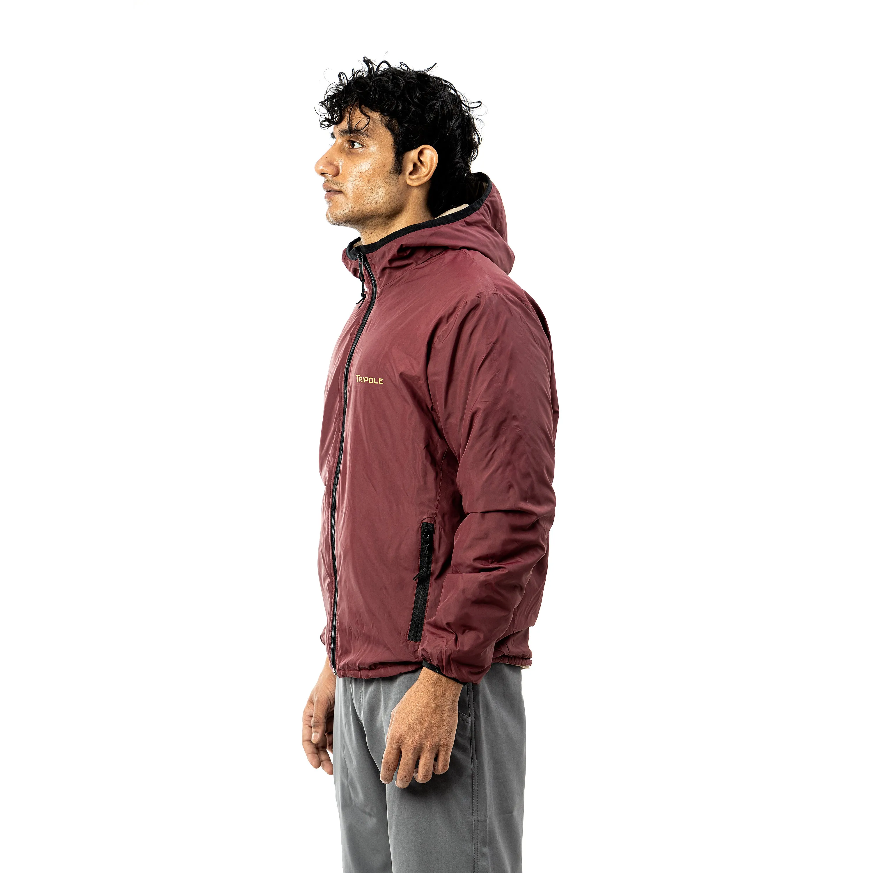 Tripole Men's Winter Jacket 5°C Comfort - Trekking and Daily Use | Wine