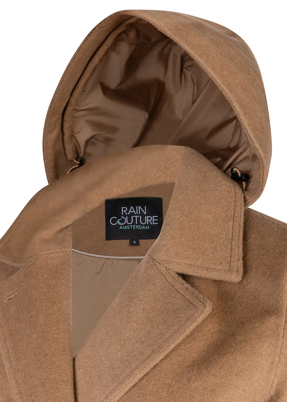 Waterproof Double Breasted Trench Wool - Soft Camel